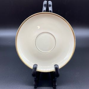 Vintage H&C Heinrich Gold Rim White Saucer 6” Selb Bavaria Germany